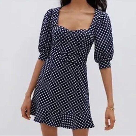 - Anthropologie - Hutch Jenessa Floral Polka Dot Mini Dress - Picture 4 of 6